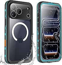 For iPhone 17 Pro Max Waterproof Case, 360 Degree Full Screen Protection,IP68 Shockproof Case Compatible with iPhone 17 Pro Max,Blue
