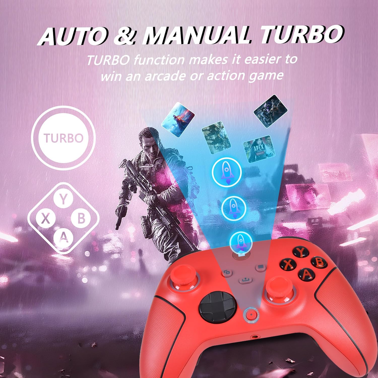 Lampelc Manette Xbox One, manette sans fil Xbox Series X & S/Xbox One/Elite/Windows 7/8/10