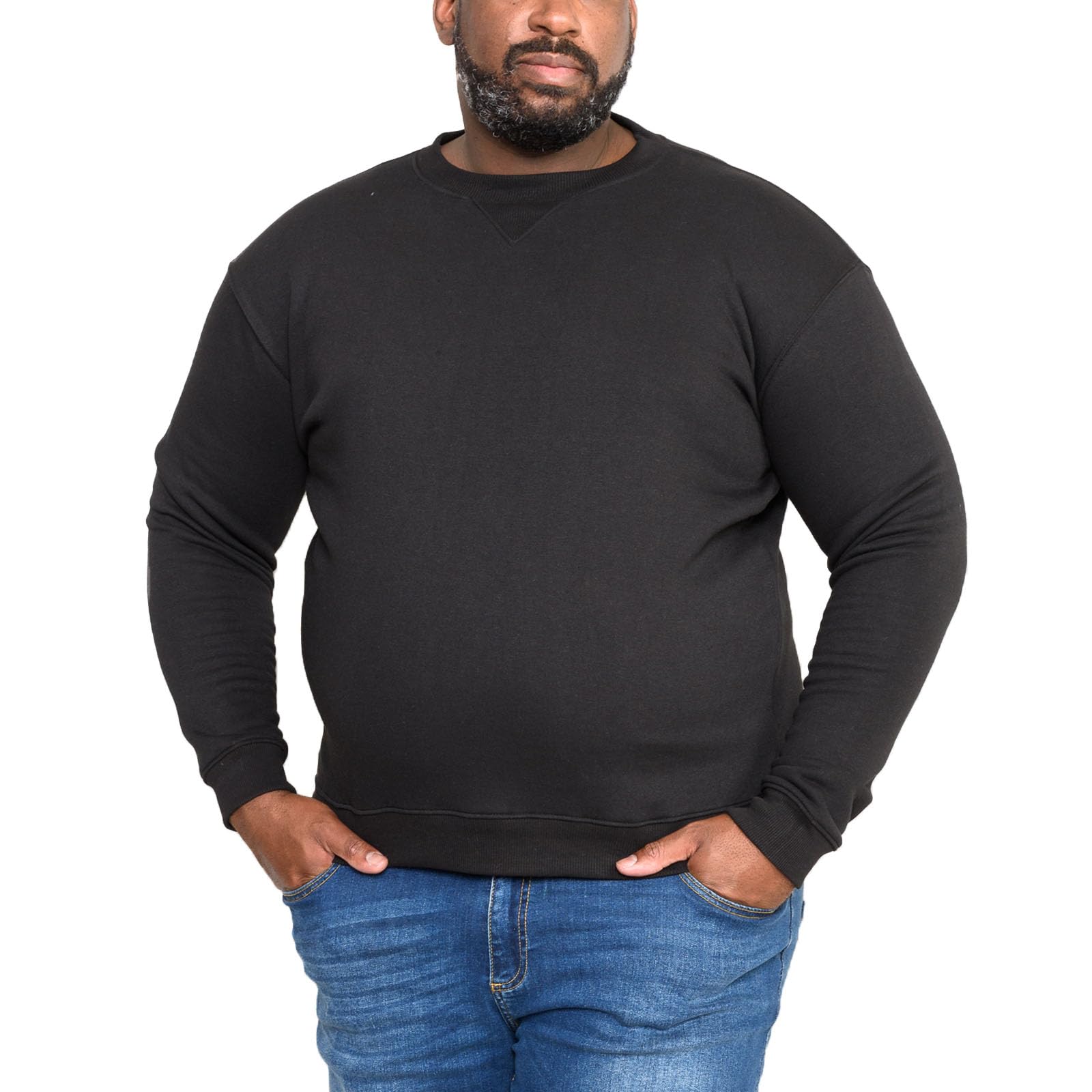 Rockford Jeans Men's Black Rockford Big Crew Sweatshirt 3XL