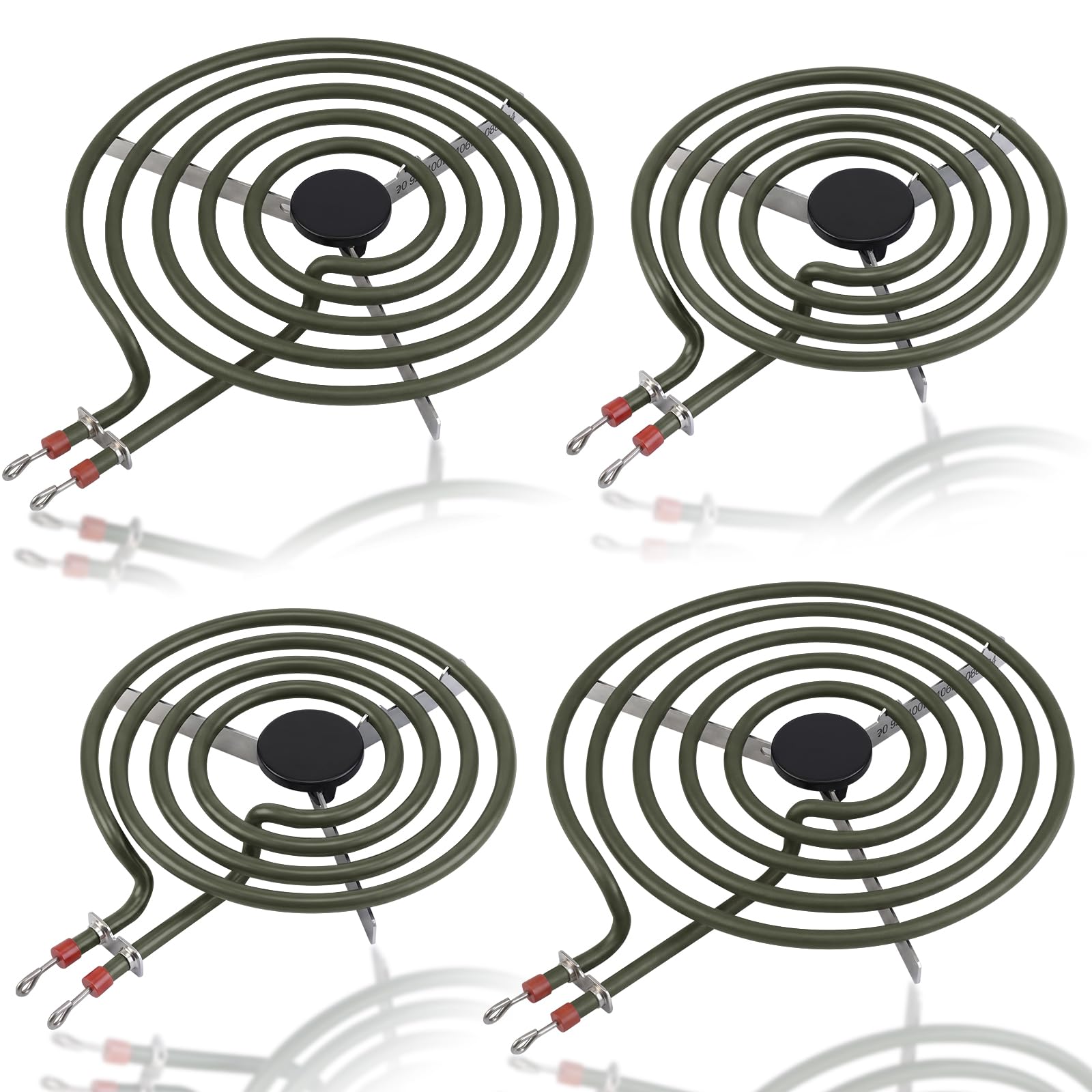 MP22YA - Juego de quemadores eléctricos para estufa, dos MP15YA de 6 pulgadas y dos MP21YA de 8 pulgadas