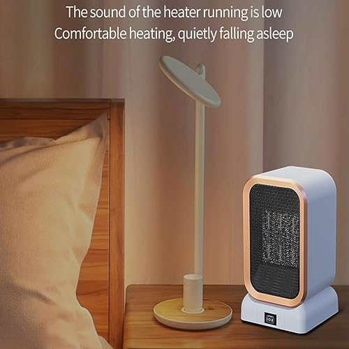 Miniatura 6 de Calentador de espacio para uso en interiores, 1000 vatios de alto rendimiento y 2 velocidades, calentador eléctrico pequeño para oficina y hogar