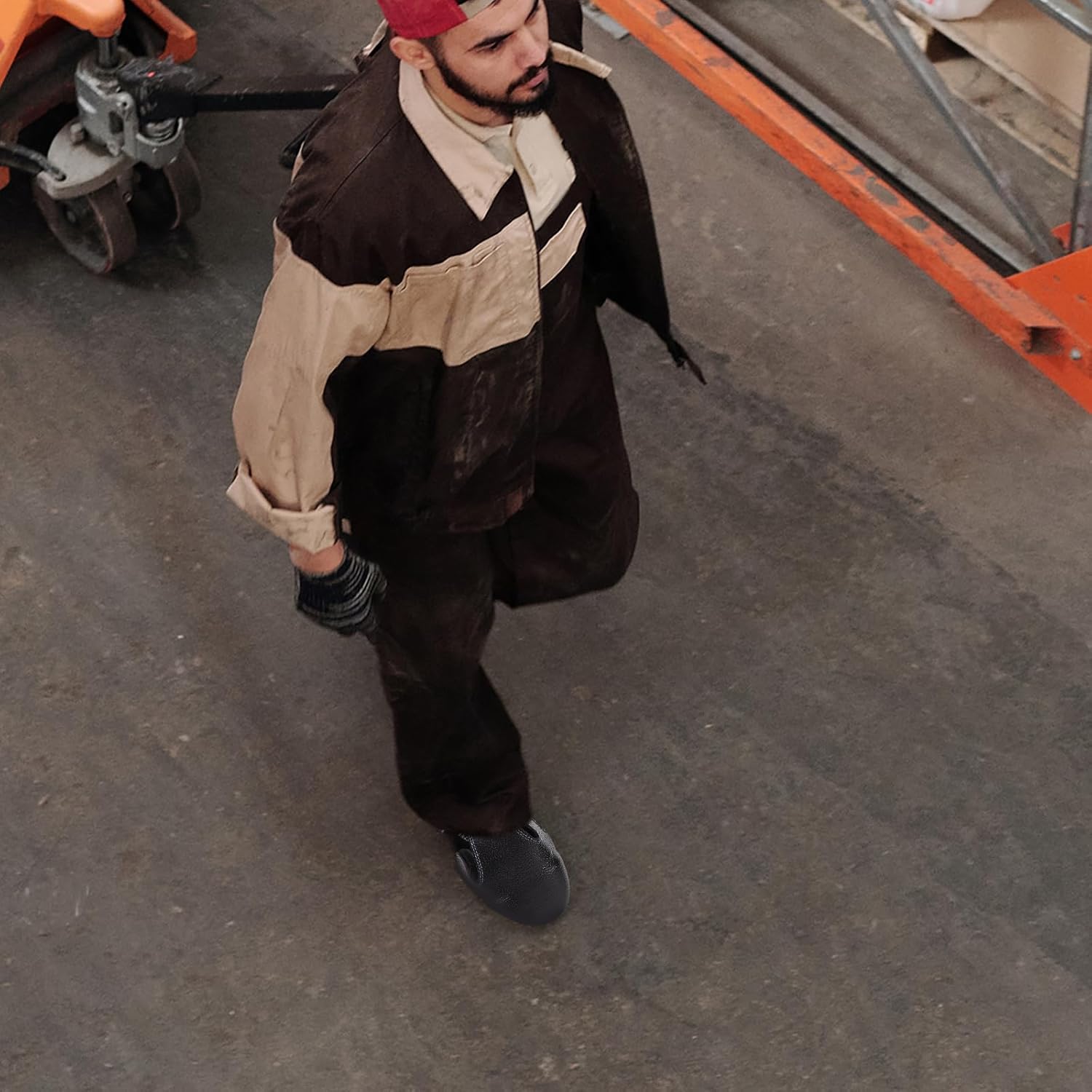 NUOBESTY 4 Pairs Steel Metal Toe Covers for Shoes Safety Overshoes with Adjustable Strap Non-slip Steel Metal Toe Inserts Universal Labor Insurance Shoe Covers for Industry Workplace (size Eu 36-46)