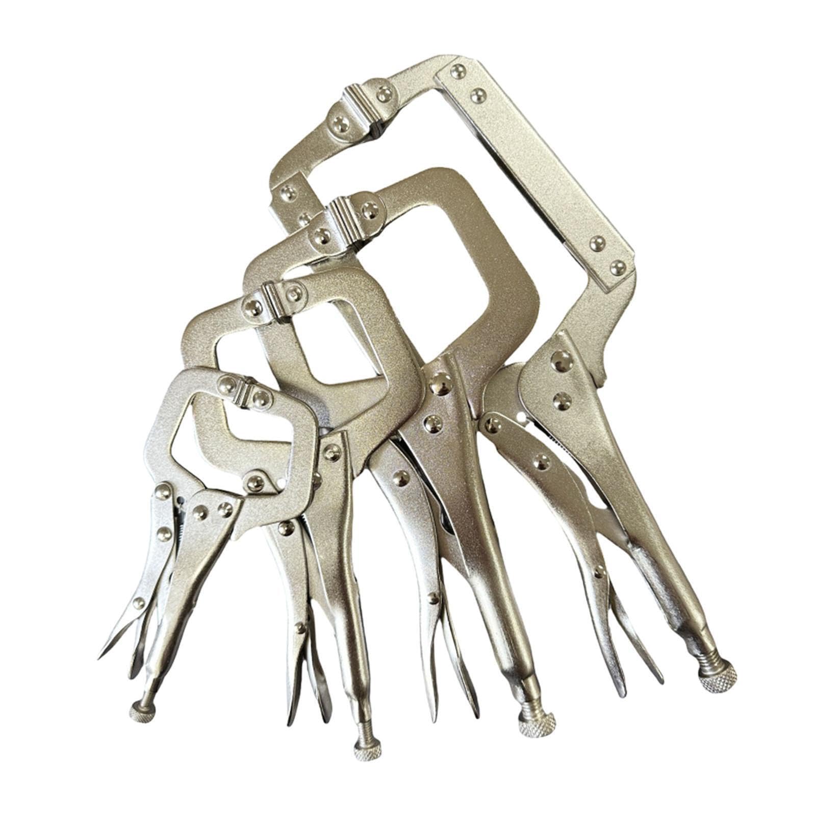 Alicates de sujeción en C con mecanismo de tornillo ajustable para trabajos de soldadura y Para madera en construcciones metálicas. Herramienta