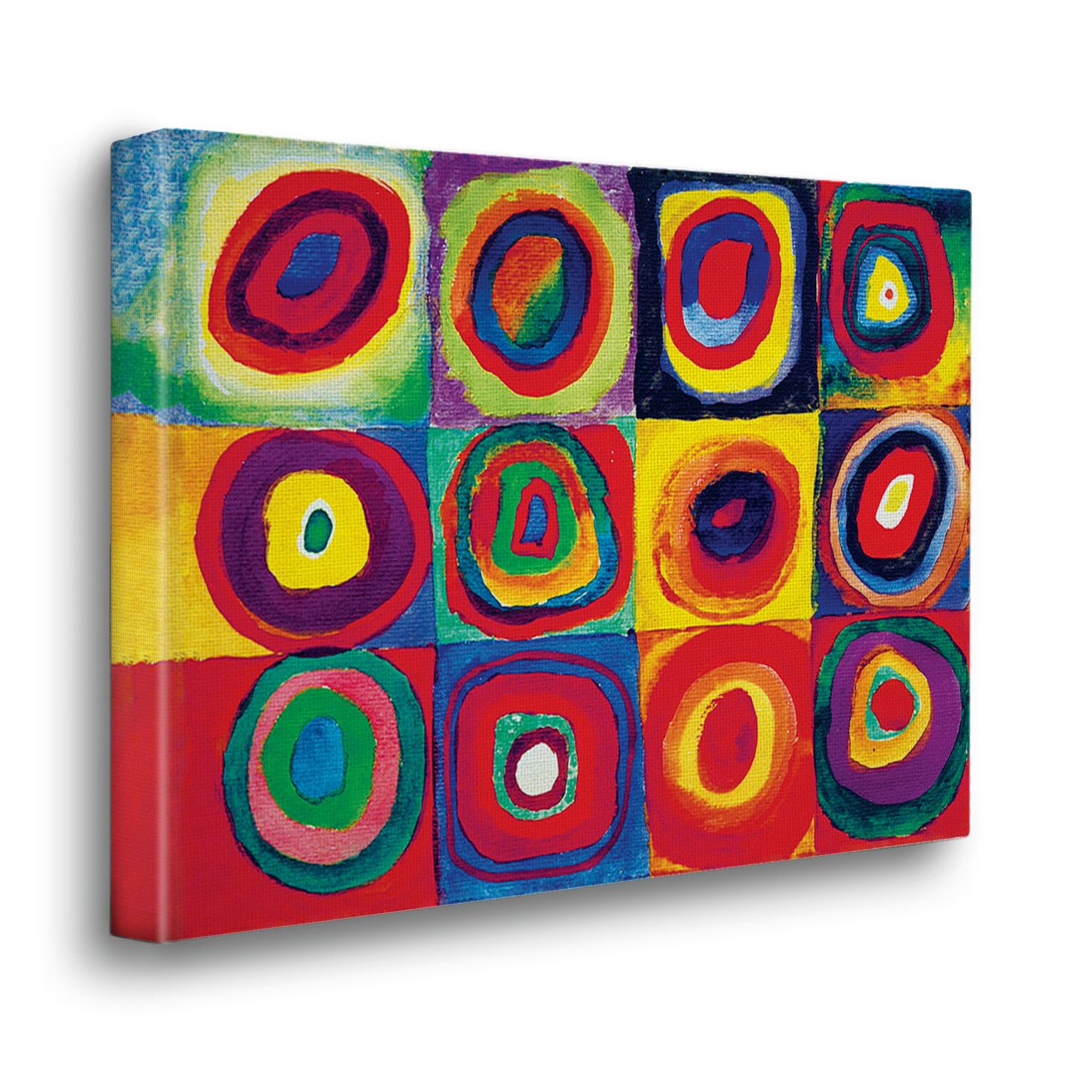 Giallobus - Quadro - Vassily Kandinsky - Studio del colore - Tela Canvas Telaio Premium Alto Spessore - 140L x 100l cm - Pronto da appendere - Quadri moderni per la casa