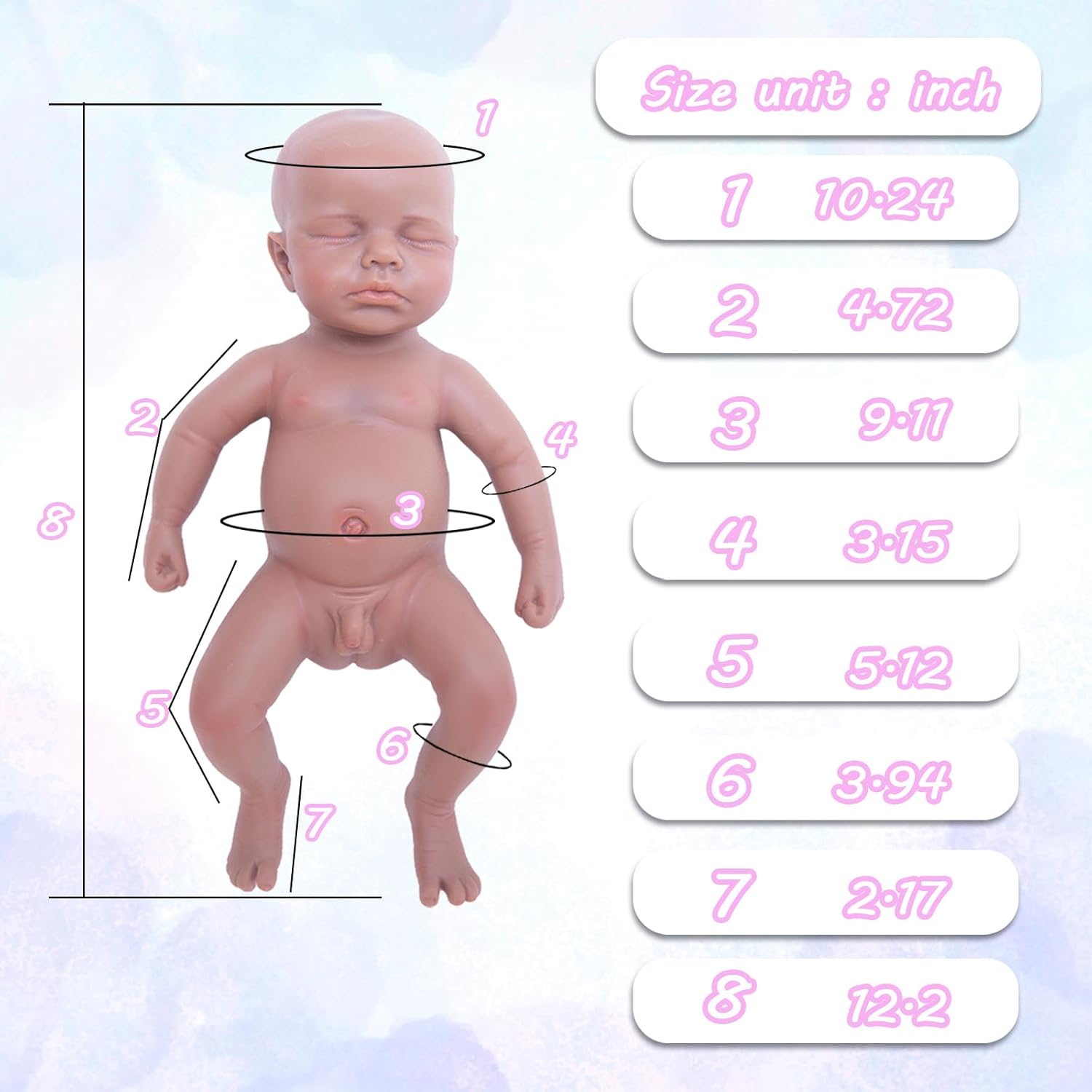 Silicone Reborn Baby Doll Realistic Lifelike Boy Dolls Gift for Kids