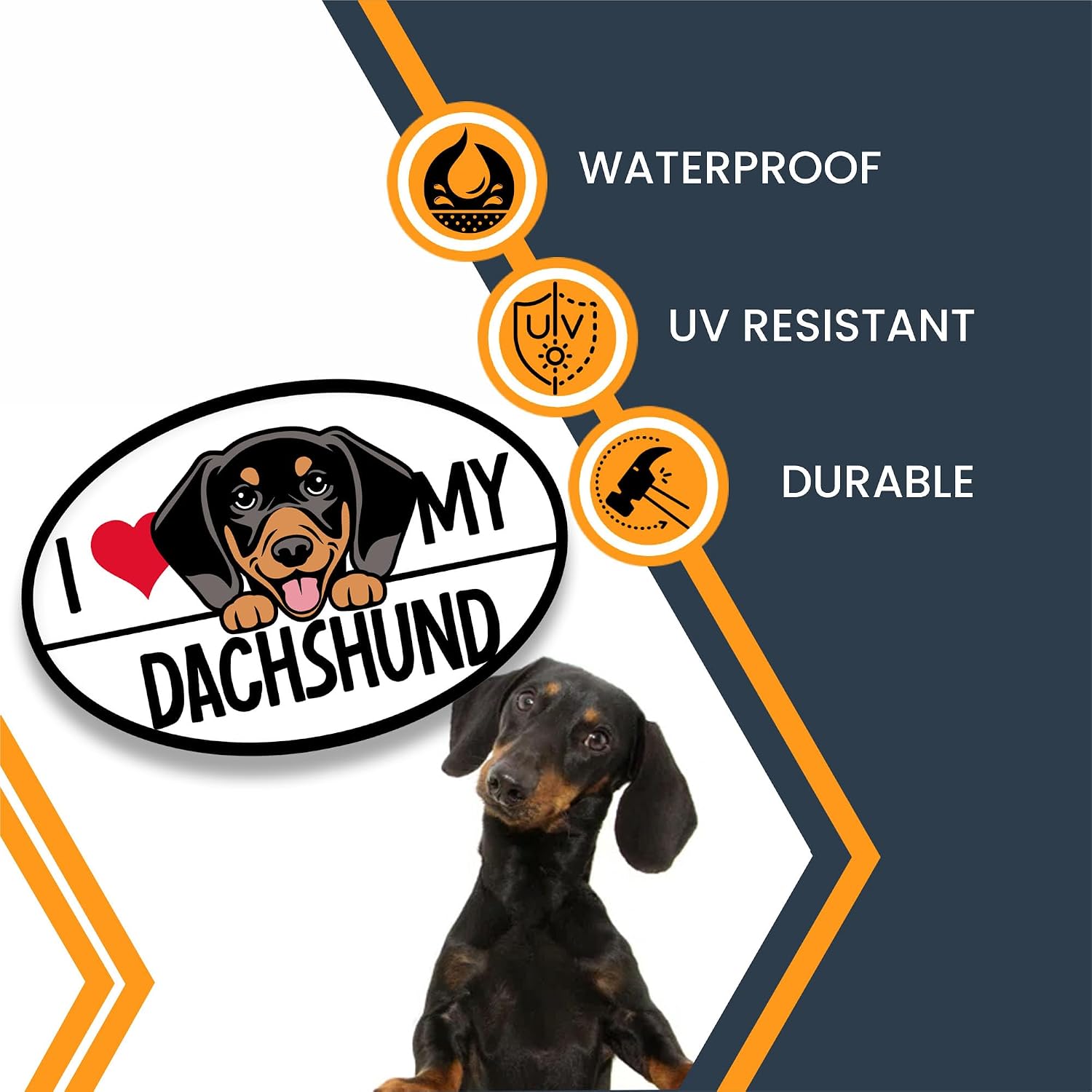 I Love My Dachshund Locker Magnet 4x6 Inch, Dog Lover Gift, Made in USA image 4