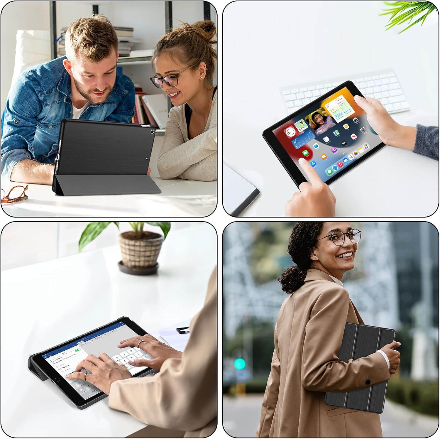ProCase Smart Case for iPad 10.2 Case iPad 9th 8th 7th Generation, Hard Back Protective Cover iPad Case for iPad 10.2 Inch – Grey
