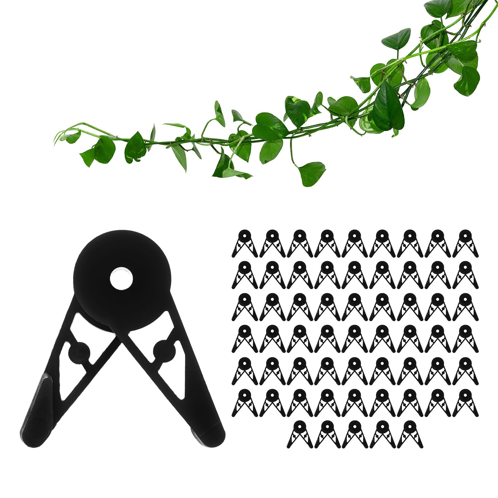 M METERXITY 60-Pack Adjustable Plant Clips, 360 Degree Plant Training Clips