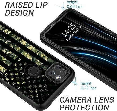 Miniatura 7 de Funda tipo cartera para Motorola One 5G AceMoto G 5G (2021) con soporte para tarjetas oculto, ranura híbrida de doble capa para tarjeta de