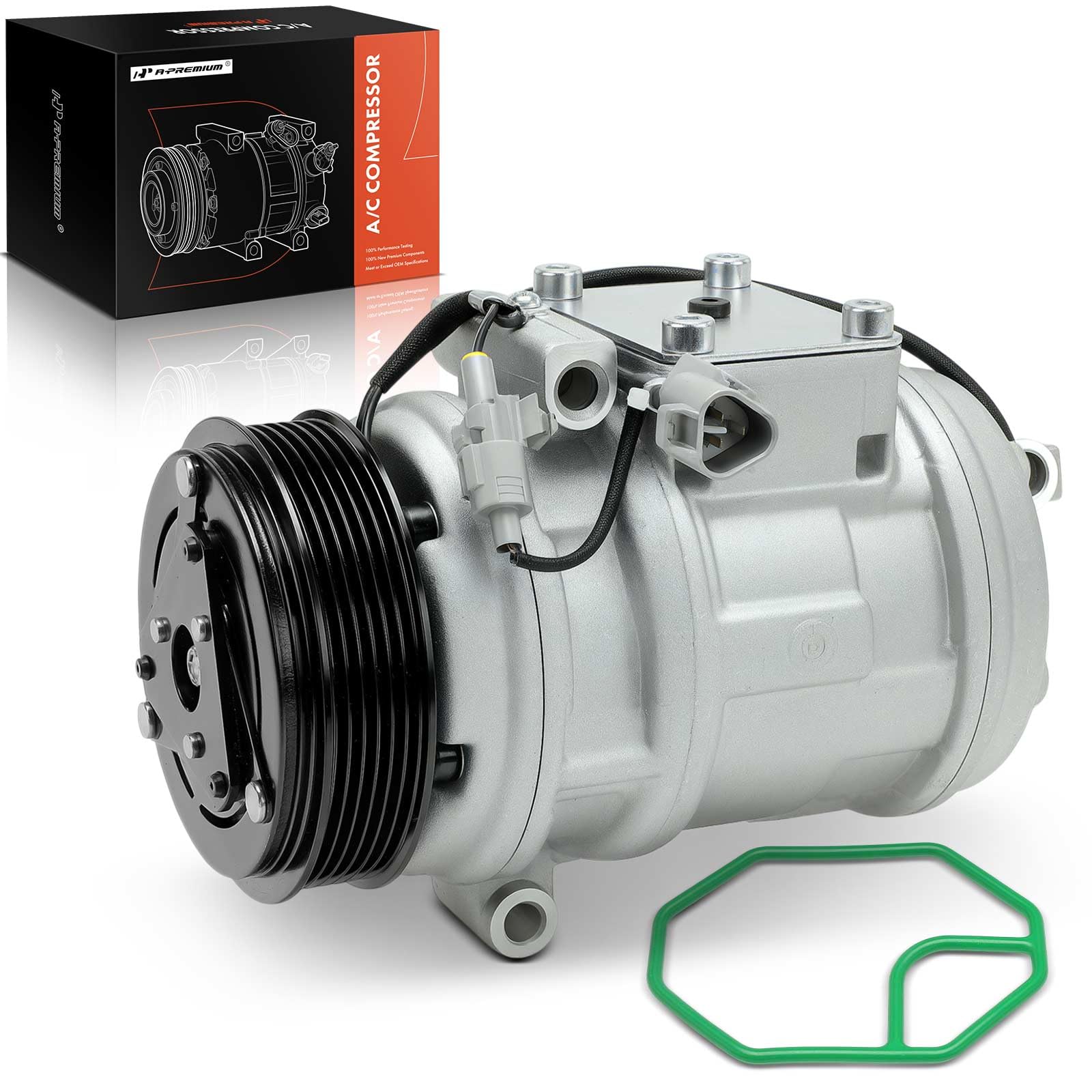 Air Conditioner AC Compressor with Clutch Compatible with Toyota Land Cruiser 4.7L 1998-2007, Lexus LX470 4.7L 1998-2007, LS400 4.7L 1995-2000