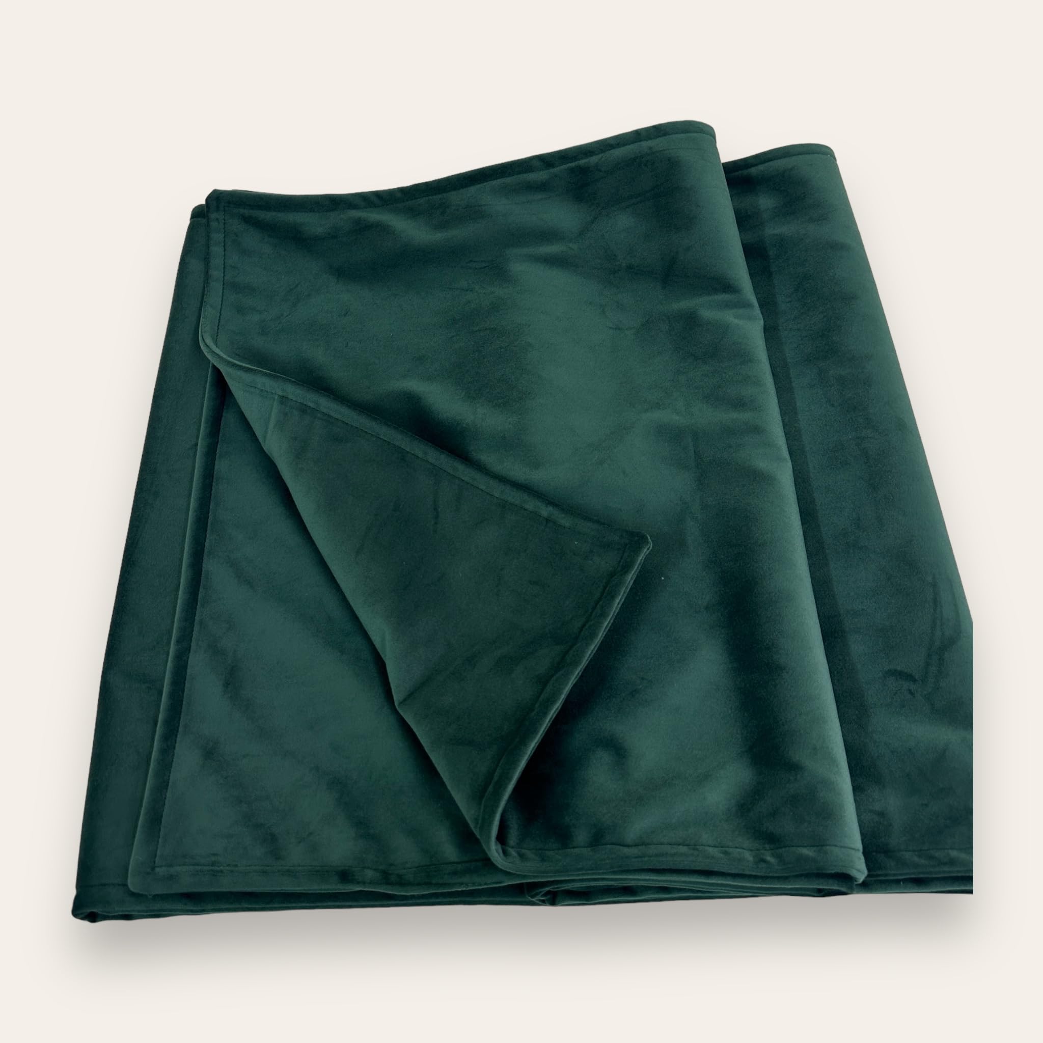 Velvet Bed Runner Bed Scarf Handmade Reversible Perfect For Home and Hotel. (Emerald, 48 x 260cm(For 2.0m Bed))