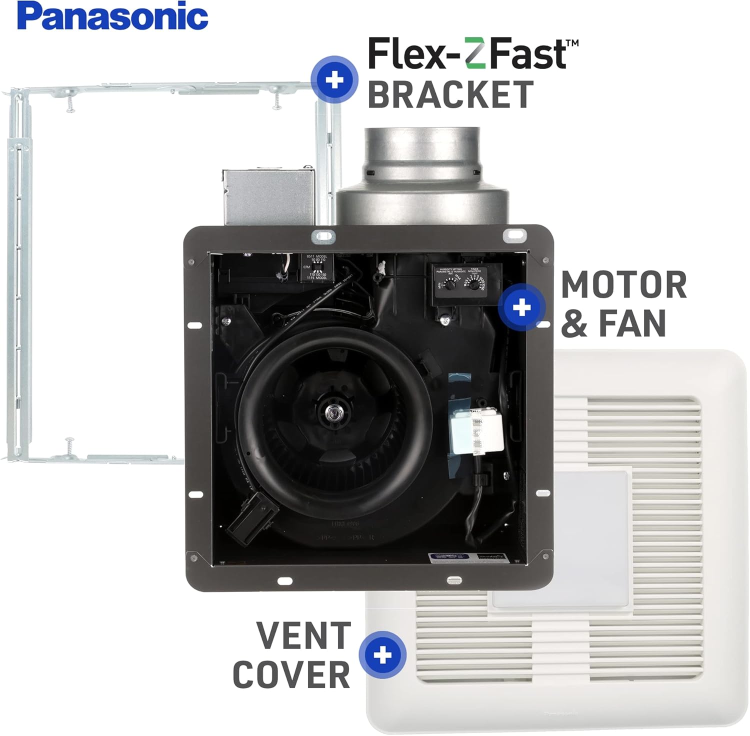Best Cyber Monday 🔥 Panasonic FV-0511VQCL1 WhisperSense DC Ventilation Fan with Light, 50-80-110 CFM Flash Deals - 70% OFF Panasonic FV-0511VQCL1 WhisperSense DC Ventilation Fan with Light, 50-80-110 CFM