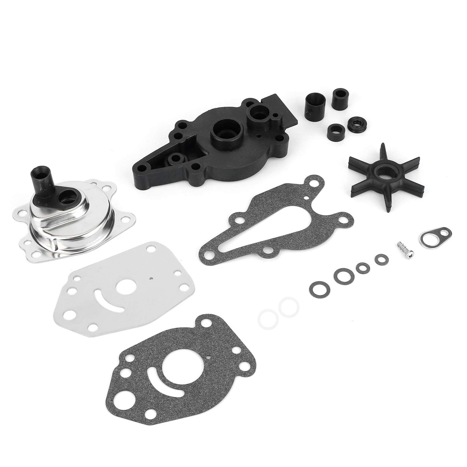 Kit de reparación de impulsor de bomba de agua, grado marino 46-42089A5, repuesto fueraborda para Mariner 6-15, kit de reconstrucción de acero inoxidable y goma con juego completo de juntas
