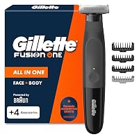 Gillette Fusion One Rasoio Elettrico Uomo Barba e Corpo, 4 Accessori