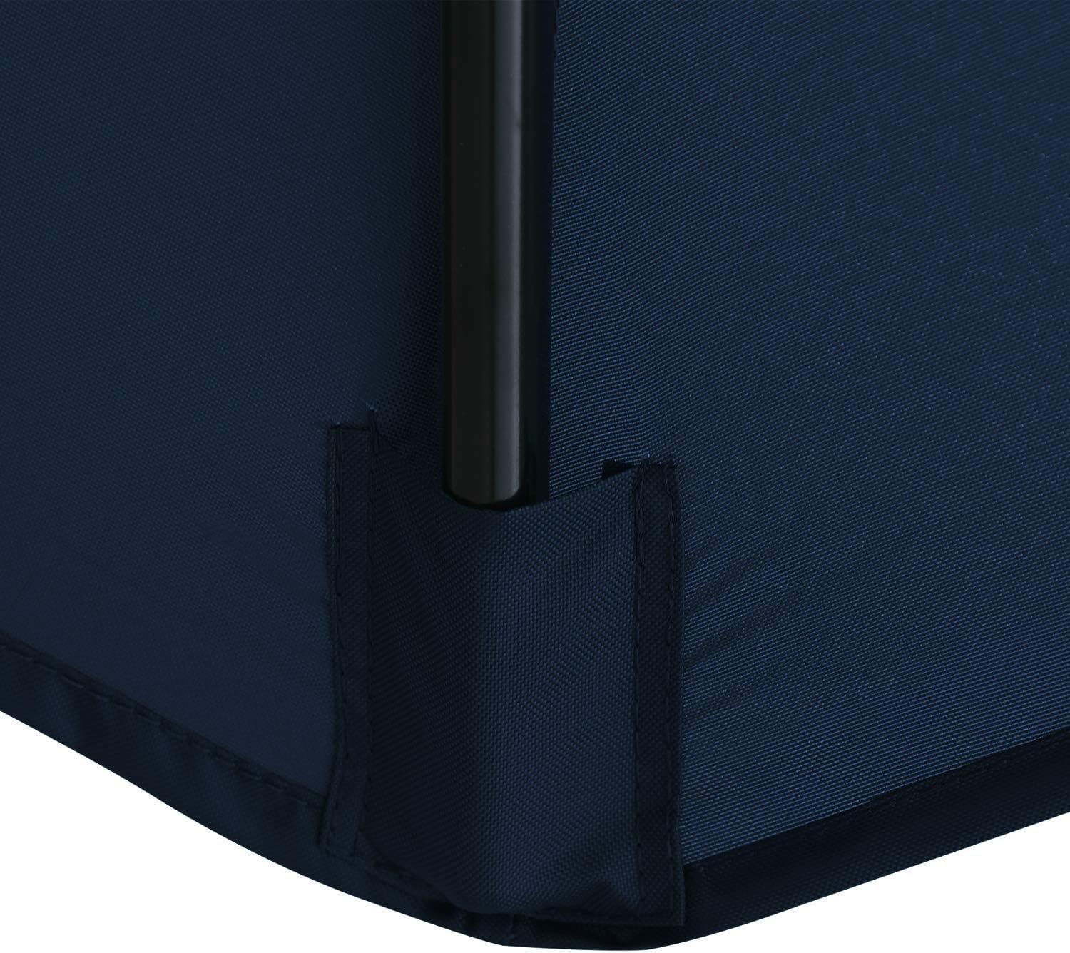 Bundle of MASTERCANOPY Canopy Water Weight Bag (Black) x1 and MASTERCANOPY Patio Umbrella Replacement Canopy (10ft, Navy Blue) x1