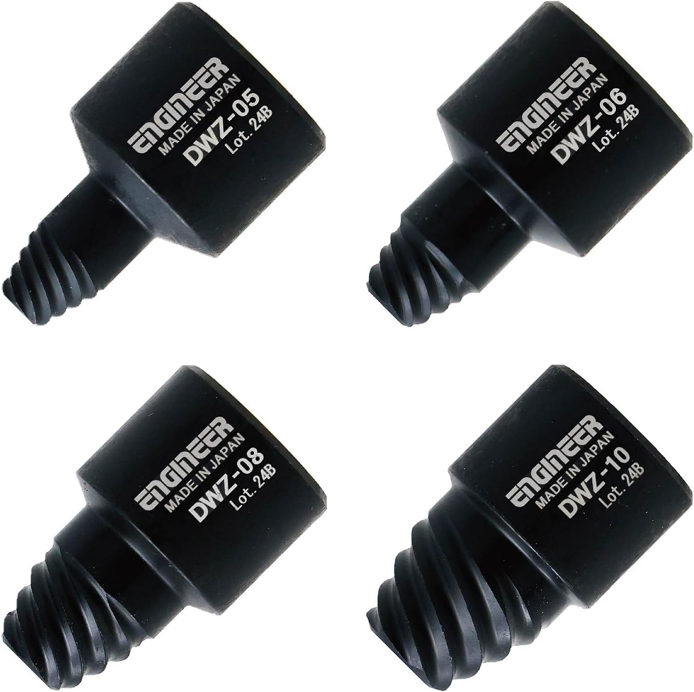 Engineer DWZ-302 Hex Socket Set for Screw Extraction, Square Drive Type, Set of 4 Sockets - 5mm, 6mm, 8mm, 10mm