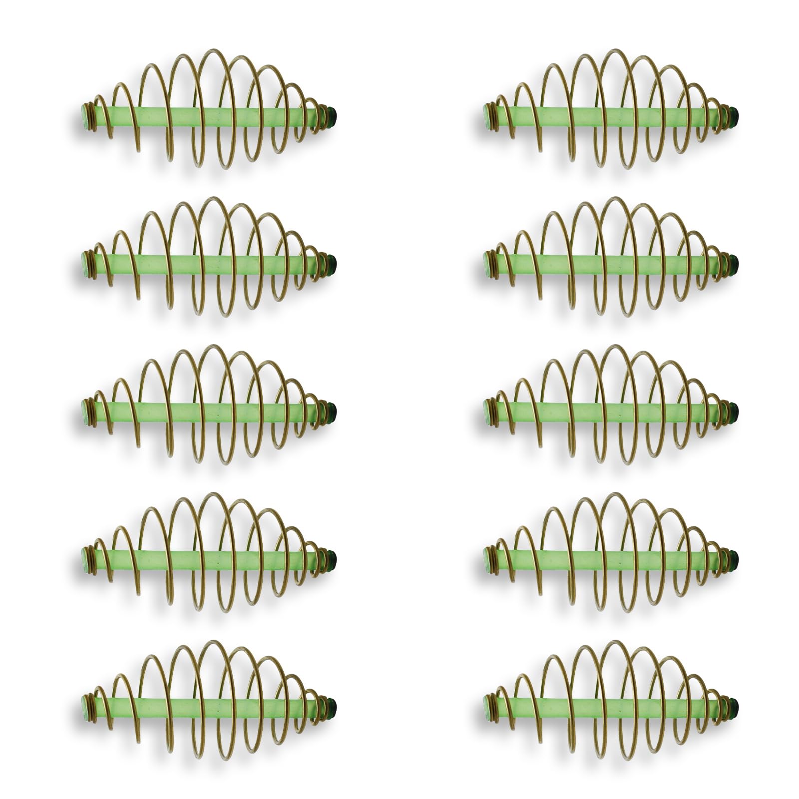 Maxtonser 10pcs Fishing Spring Feeder Fishing Equipment Baits Thrower Feeder Coil Inline Methods Feeder Fishing Tackle Accessories