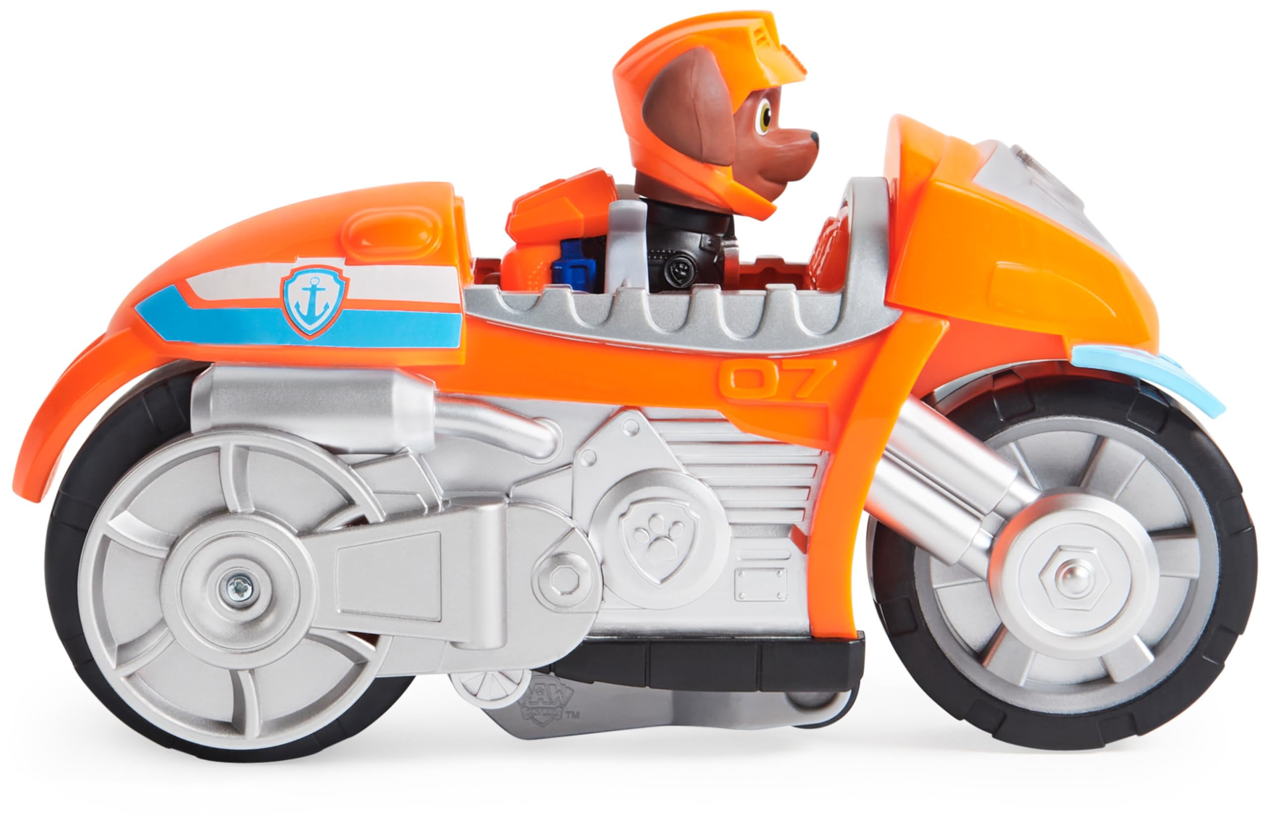 Paw Patrol, Veicolo Moto Pups di Zuma, Motocicletta con Motore a retrocarica e Personaggio, per Bambini dai 3 Anni in su
