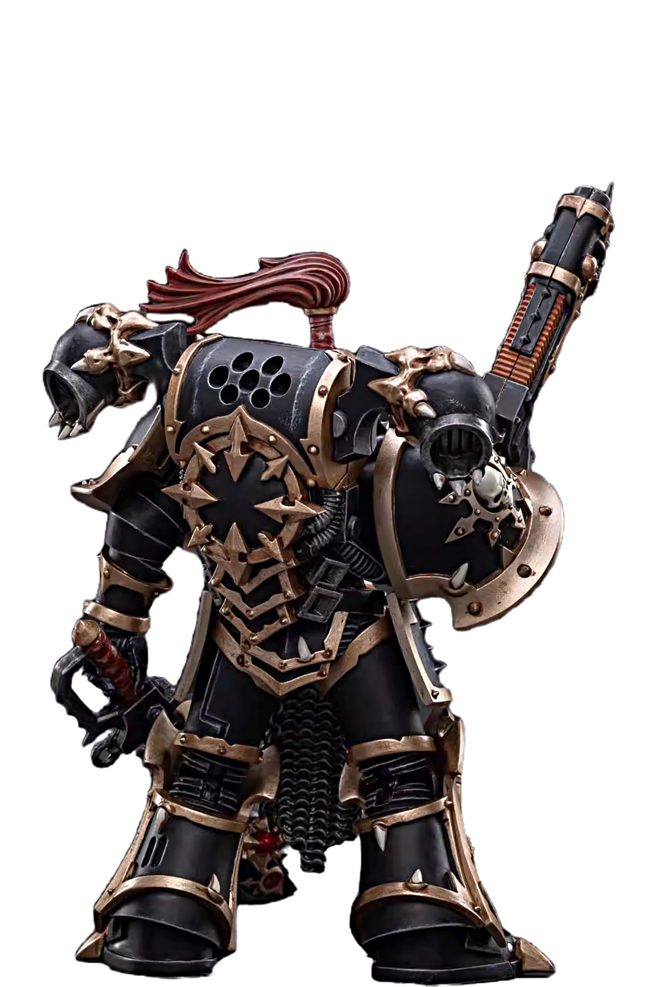 Figurine JOYTOY Warhammer 40K – Seigneur Du Chaos Khalos – Légion Noire – Échelle 1/18 – Multicolore – Collection Pour Adultes