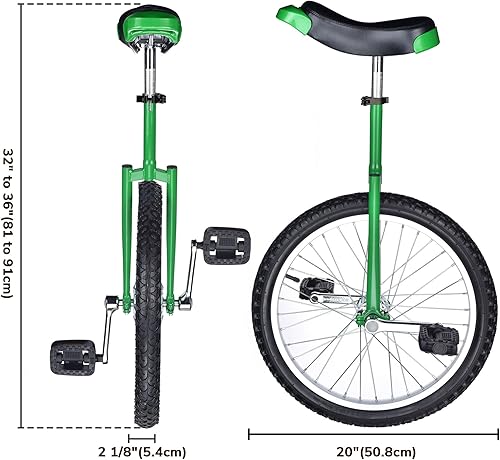 Miniatura 48 de AW Rueda de 16/18/20/24 pulgadas, asiento ajustable para exteriores, para adultos, niños, deportes al aire libre, ejercicio de fitness, para elegir