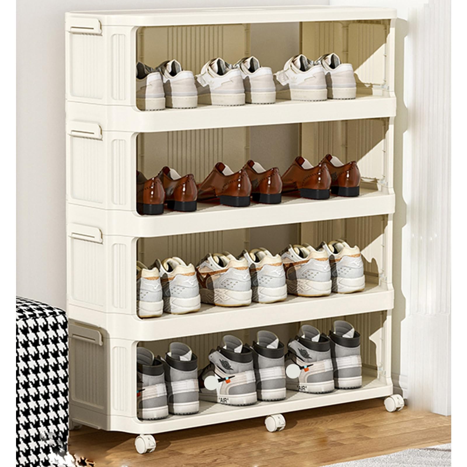 Pieghevole scarpiera salvaspazio slim,plastica scarpiera ingresso su rotelle,porta scarpe da armadio salvaspazio,moderne scarpiera plastica,scarpiera aperta,Adatto a corridoi, camere da letto, dormito