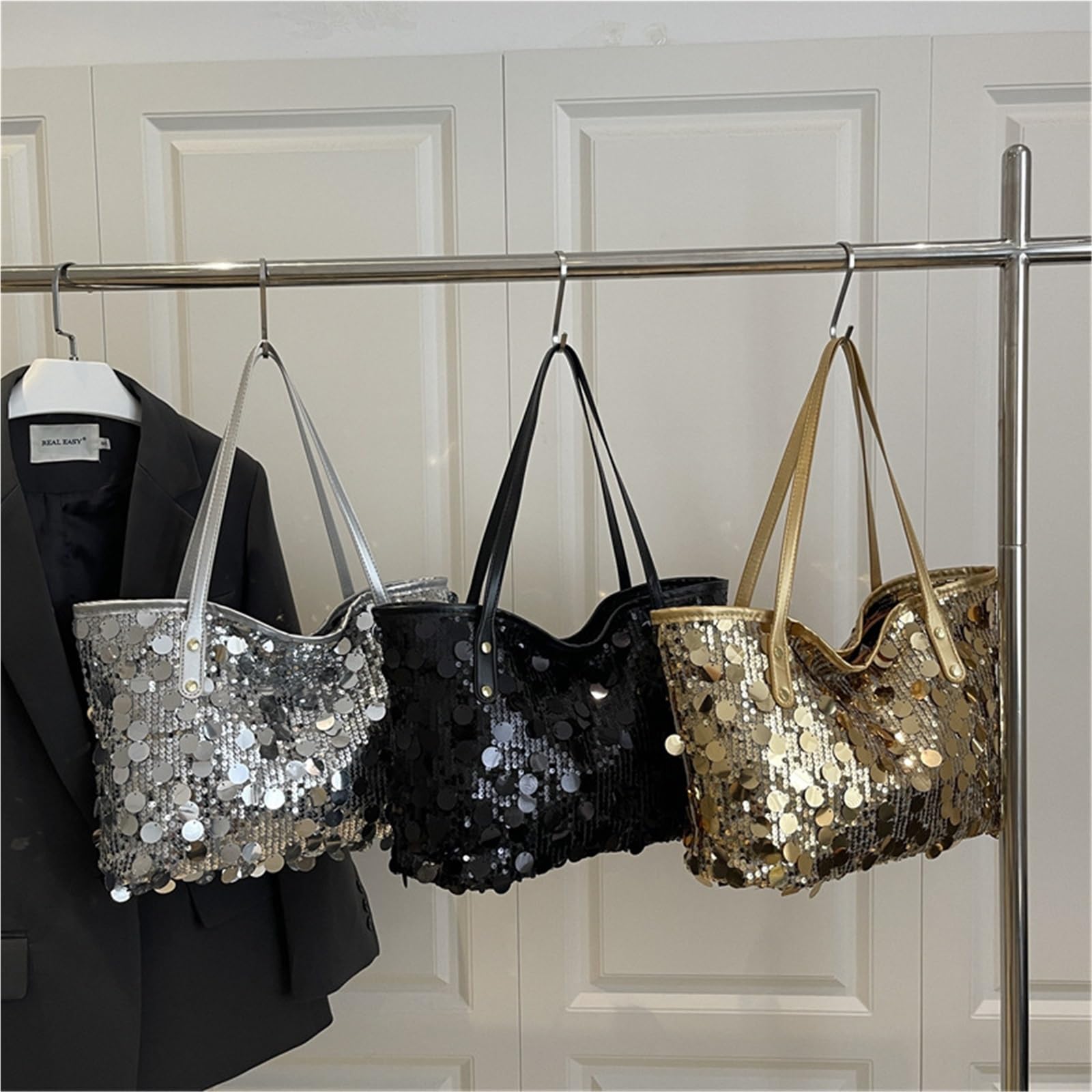 Bolso Tote con Lentejuelas for Mujer, Bolso de Hombro