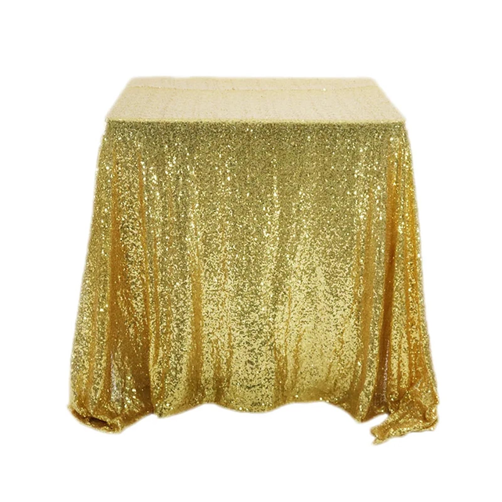 EKalgretrA Sequin Tablecloth Rectangular Sequin Tablecloth, Gold Table Cloth for Wedding Decoration, Party Banquet, Home Decor(Gold,50inchX50inch)