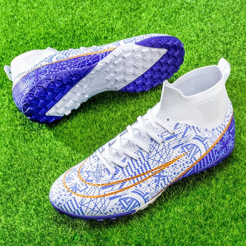 Miniatura 4 de Tacos de fútbol para niños y niñas, cómodos zapatos de fútbol para interiores y exteriores, interiores, competición, unisex