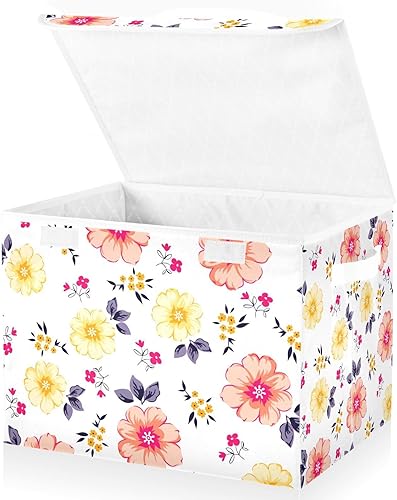 Miniatura 2 de Contenedores plegables de almacenamiento de flores y hojas, bolsas para ropa, contenedores de almacenamiento de tela con asa reforzada,