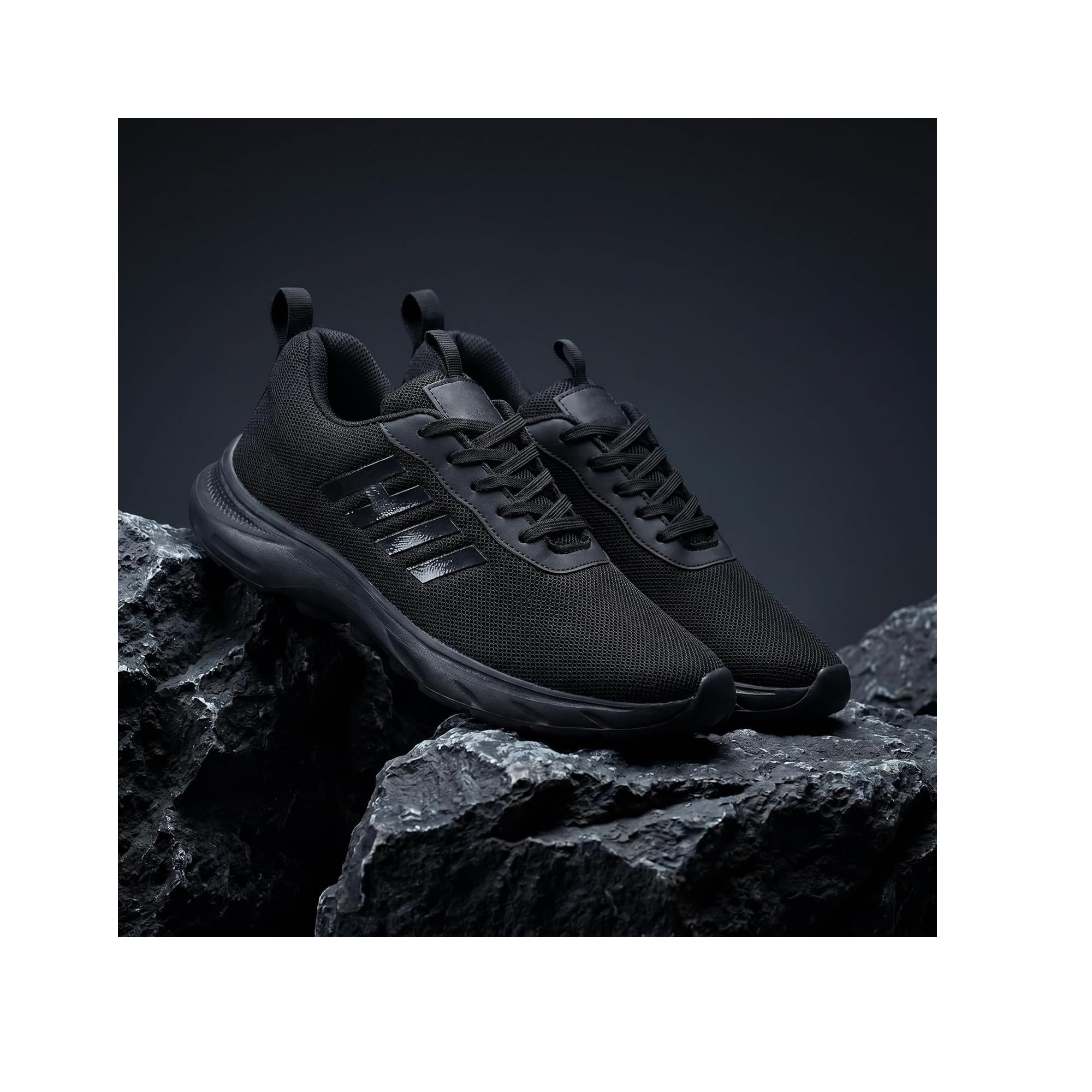 Black Sneakers for Men | Trendy Casual Shoes for Men-image-0