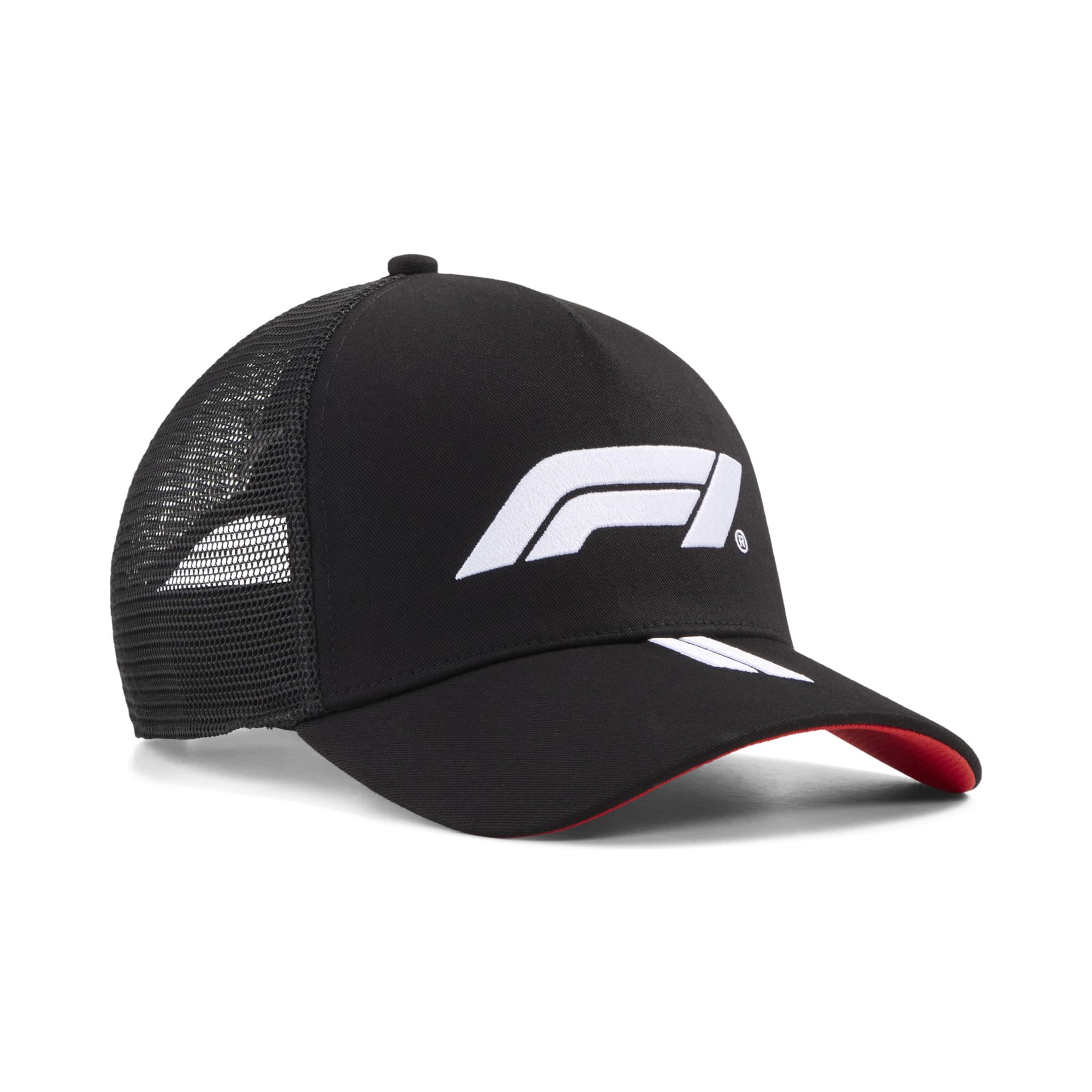 Unisex Formula 1 Trucker Cap, Black-Pop Red AH26, OSFA