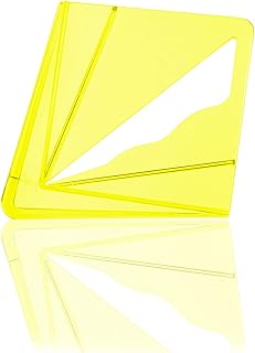 Yellow Transparent Center Finder for 8 inch Square Round, Octagon and 5-3/4 inch Hexagon Shaped Material Ideal For Woodworkers, Carpenters or Around the Home …