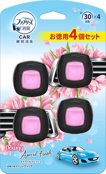 Amazon ファブリーズ 車用 クリップ型 消臭芳香剤 イージークリップ エイプリルフレッシュ 2mlｘ4個 クリップ型 通販