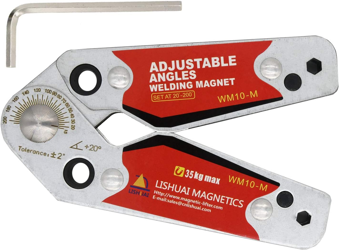 Adjustable Angle Welding Magnet (20°~200°),Magnetic Welding Holder,Welder Tool Accessories,Welding Magnet Set,Welding Holder Tool,Adjustable Welding Clamp WM10 for Welding Jobs In Hardware Processing