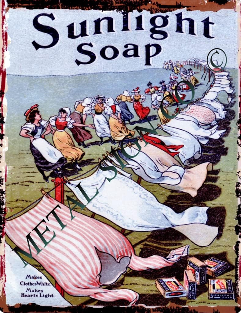 8x10in SUNLIGHT SOAP BATHROOM METAL SIGN RETRO VINTAGE STYLE 8x10in 20x25cm