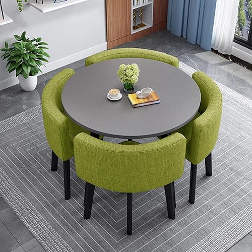 Miniatura 10 de YVYKFZD Mesa de club para sala de recepción de oficina, mesa de conferencias redonda simple, juego de mesa de comedor de cocina pequeña, juego