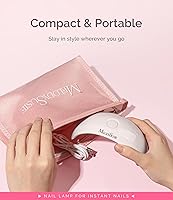 Vista 4 de Lámpara LED transportable para uñas MelodySusie, Violetilac 6 W mini secador de uñas, gel esmalte de uñas profesional, Blanco