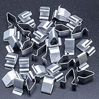 Vista 2 de Rexka Clip de resorte para panel de ajuste metálico, 30 unidades, 0.630 in, compatible con VW Audi 4A0-867-276A