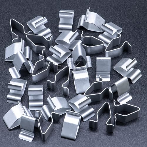 Miniatura 2 de Rexka Clip de resorte para panel de ajuste metálico, 30 unidades, 0.630 in, compatible con VW Audi 4A0-867-276A