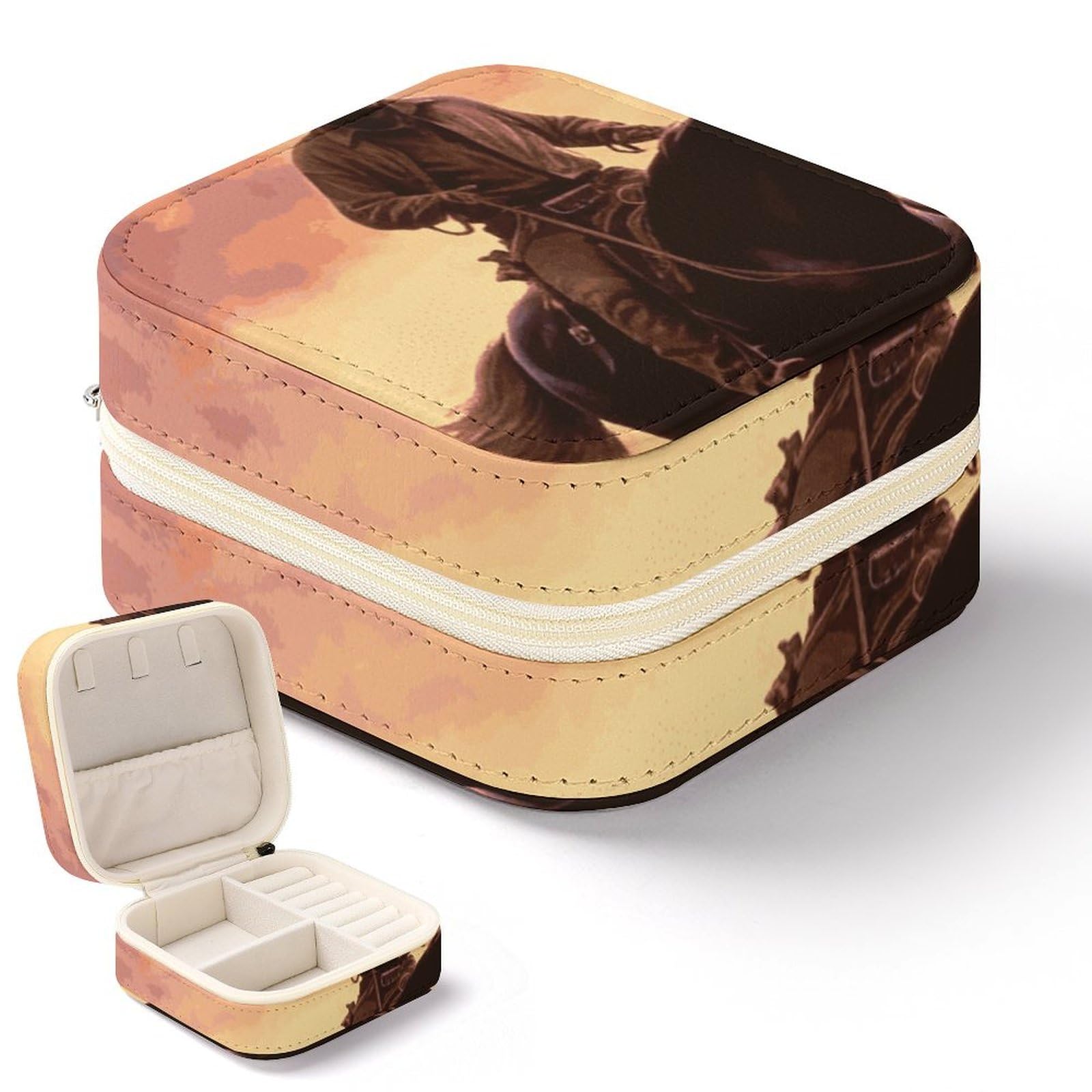 Boîte à bijoux portable Cowboy West le coffret compact anti rayures