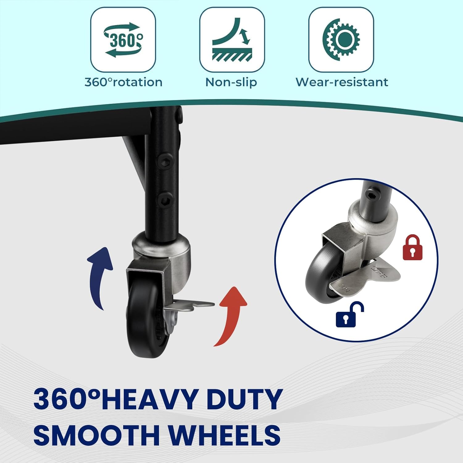 Ball Storage Cart, Sports Equipment Organizer with Wheels, Storing Volleyball, Basketball, Soccer, Baseball and Toy, Lockable Rolling Sports Ball Storage for Garage, Playgroup and Gym - Image 4