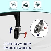 Vista 4 de Carrito de almacenamiento de pelotas, organizador de equipo deportivo con ruedas, almacenamiento de voleibol, baloncesto, fútbol, béisbol