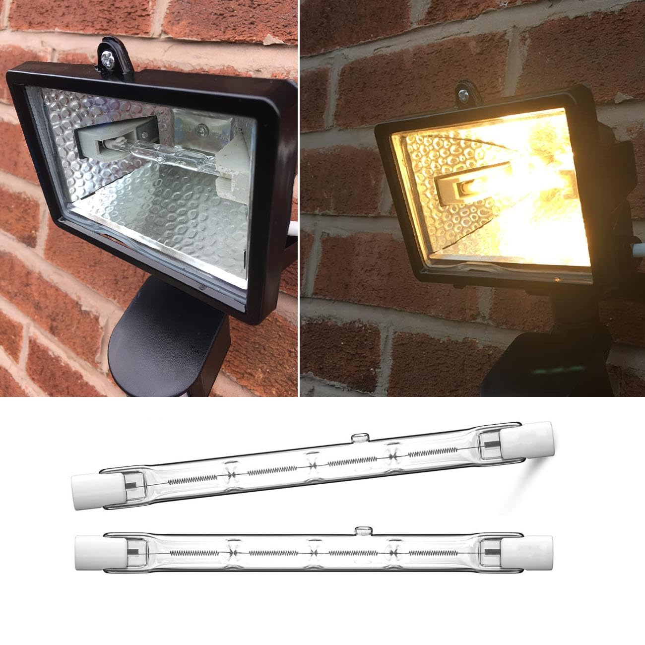 R7S lampadina alogena 118mm 150w,lampadine alogene lineari T3 a doppia estremità 2700K,illuminazione a J dimable per lampada da terra,illuminazione paesaggistica (150W-20pcs/118mm-230v)