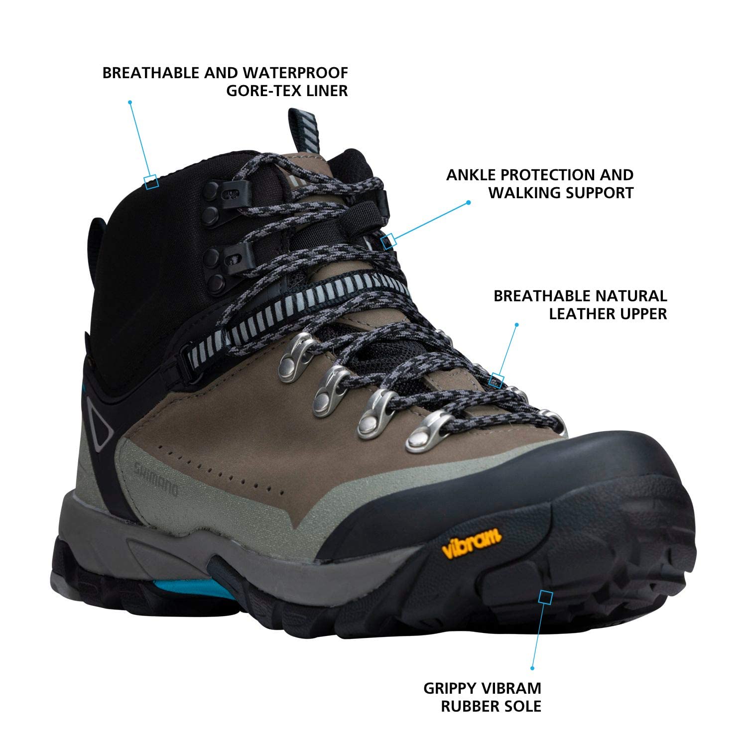 SHIMANO SH-XM9 Adventure Shoe - Mountain Bike Masculino, Cinza, 47