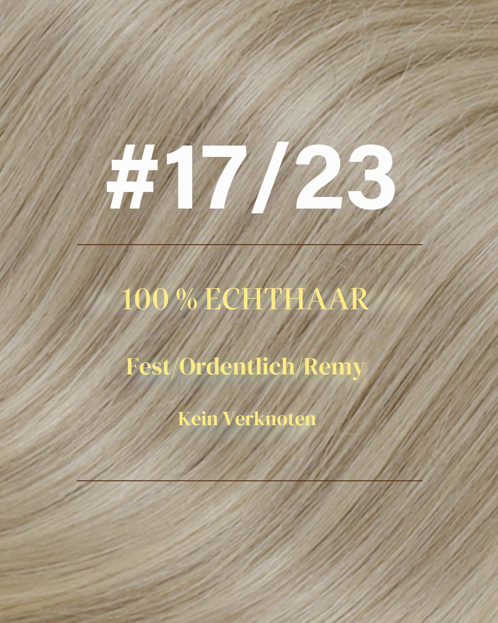 Hetto Tape Extensions Echthaar, Mittelblond mit Hellblonden Highlights, 60cm
