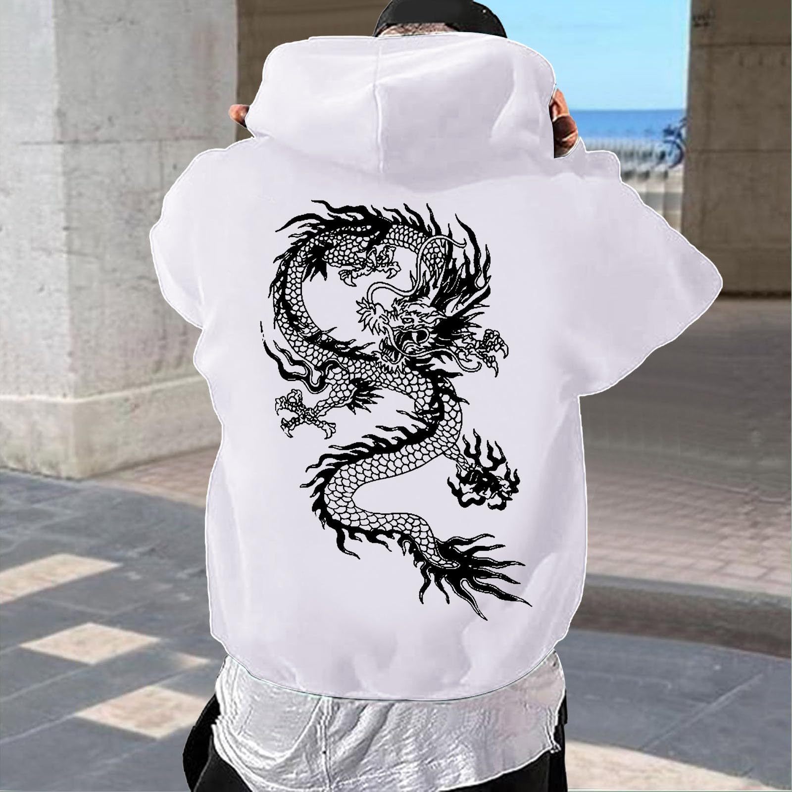 Genérico Sudaderas con Capucha para Hombre Sudadera con Capucha De Los Hombres Camisas De Manga Larga para Entrenamiento Hombre Cuadros Los Hombres Sudadera Peso Medio Holgada