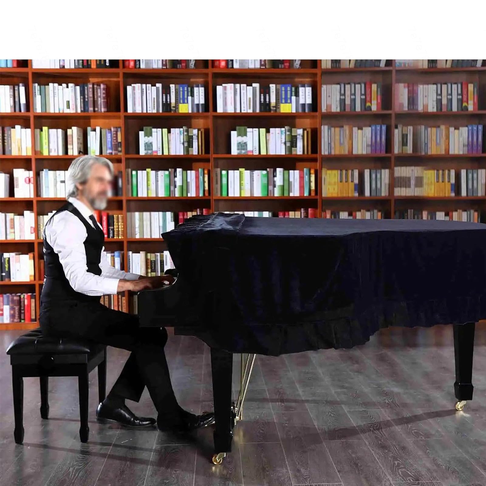 Flügelabdeckung, Leichte, Luxuriöse, Weiche Und Hochwertige Oberfläche Klavierabdeckung Leicht zu Reinigen Flügel-Abdeckung,Purple-230cm