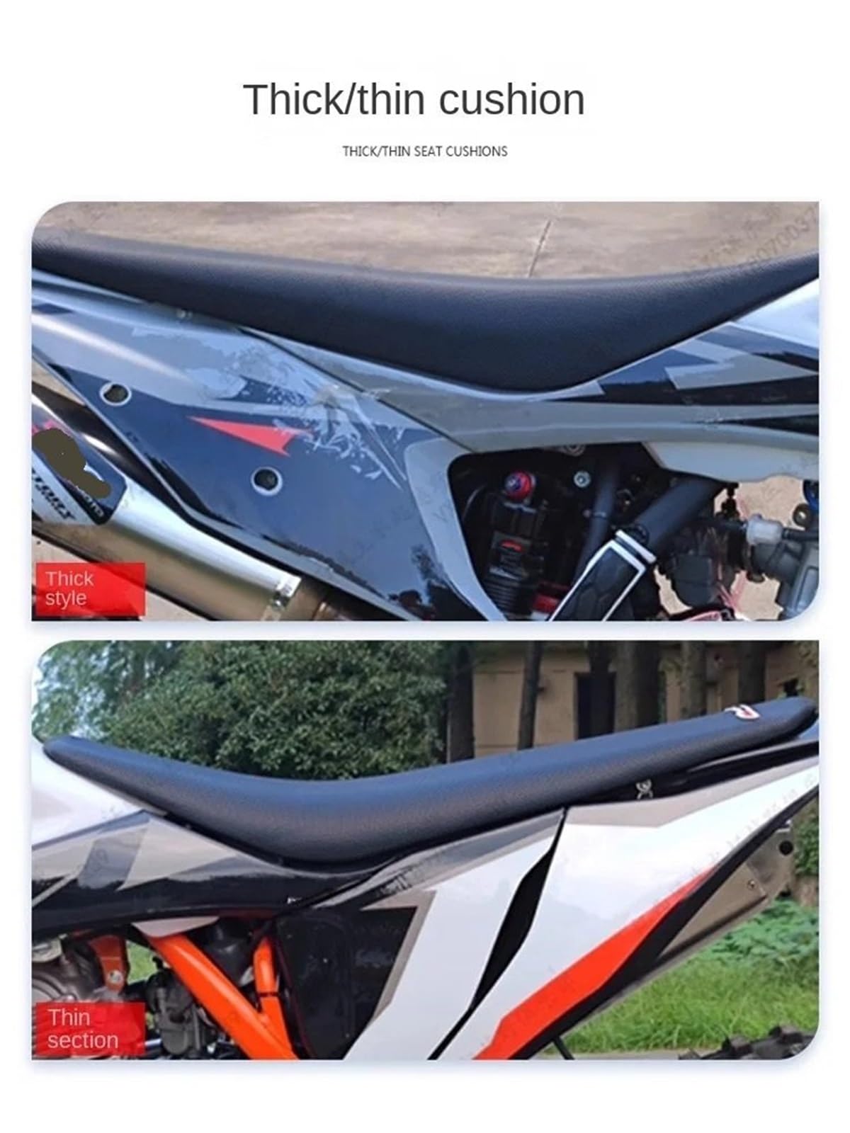 Siedzenia motocyklowe Ławka motocrossowa o 30 mm niższa od oryginalnej pasuje do KTM EXC EXCF SX SXF XC XCF XCW XCFW 125-500 2020 20212022 pokrowiec na siedzenie(Black)