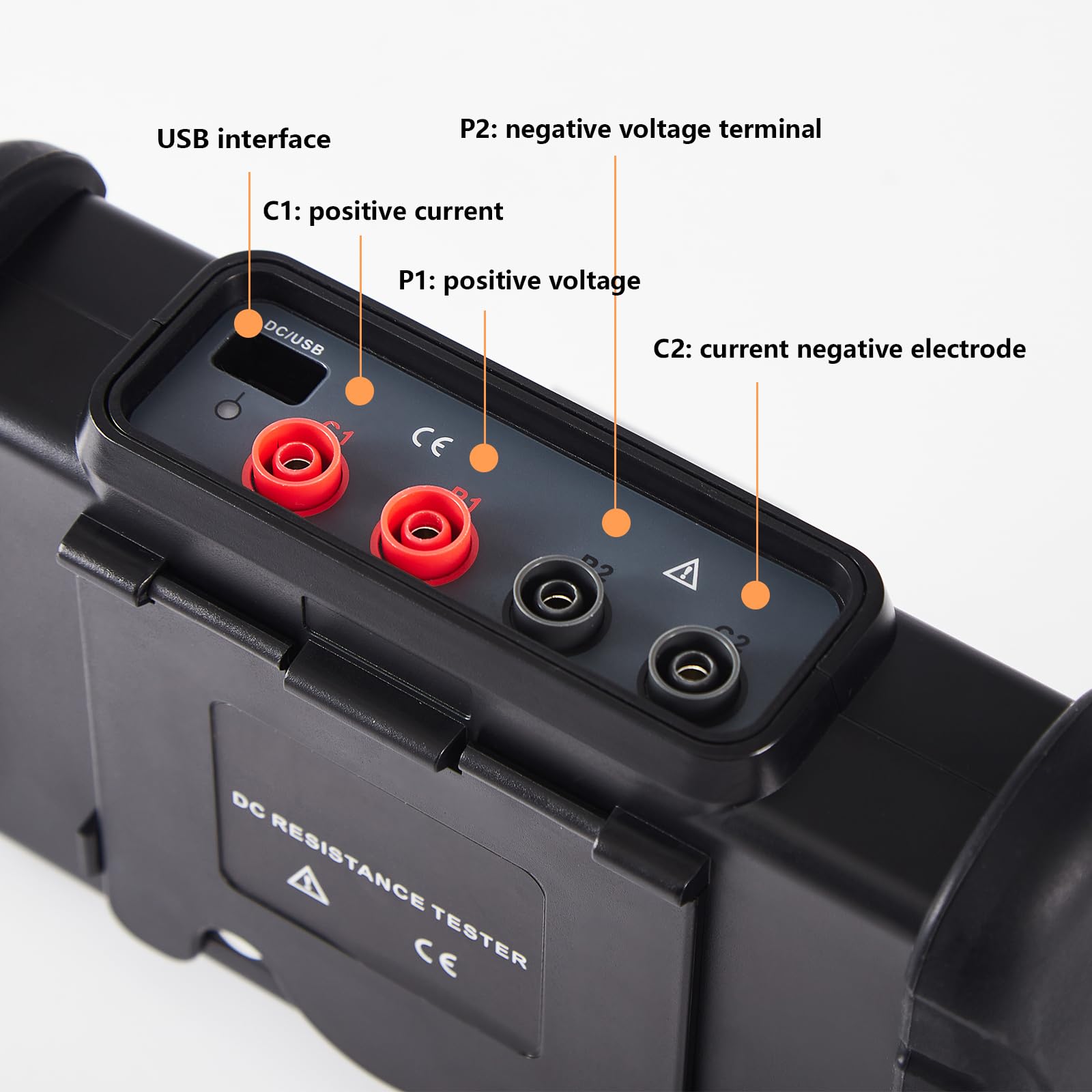 LB620C Digitales DC-Niedrigwiderstandsmessgerät Äquipotentialtest Mikro-Ohmmeter Anschlüsse/Motorwiderstandstester