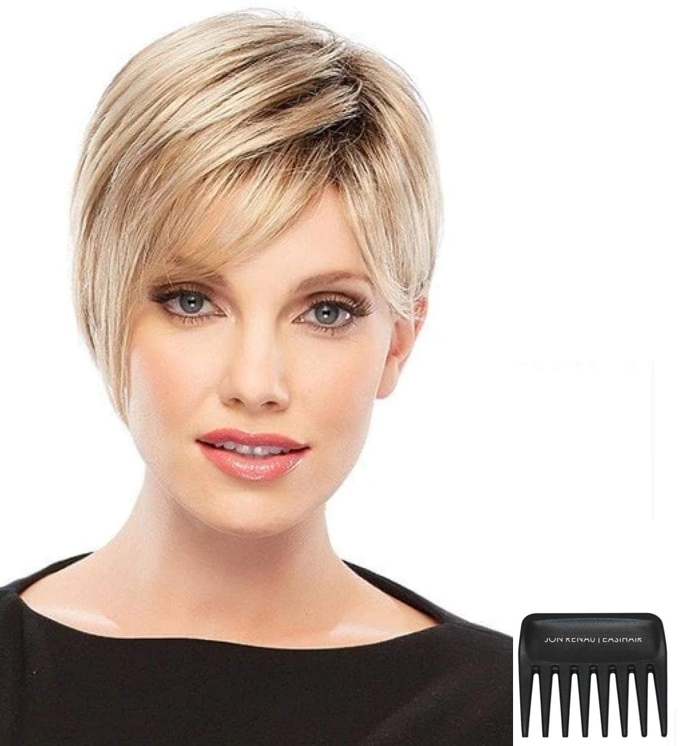 Bundle - 3 items: Natalie Petite Wig by Jon Renau, Christy's Wigs Q & A Booklet & Wide Tooth Comb - Color: 131T4